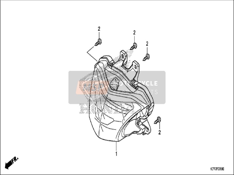 Honda SH125D 2019 Koplamp voor een 2019 Honda SH125D